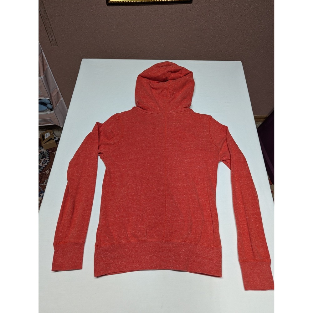 Nike Sportswear Gym Vintage Full Zip Hoodie Red Heather Womens Medium Logo - Picture 10 of 12